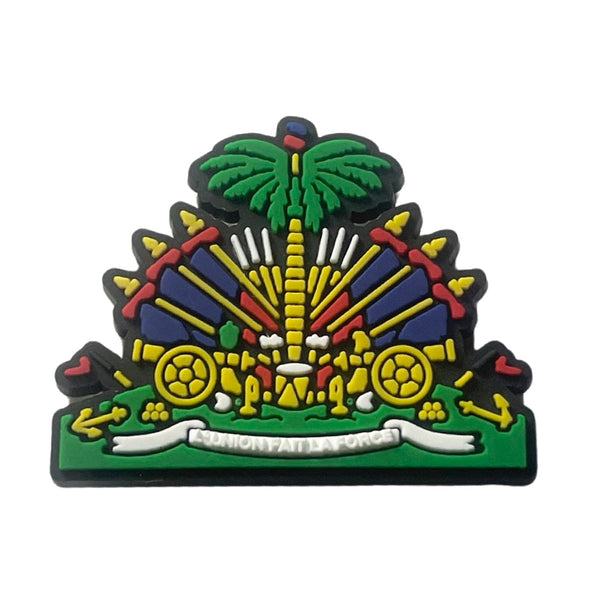 Haiti Coat Of Arms Shoe Charm - CaribeHeart Haiti