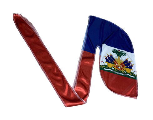 Haiti Flag Durag - CaribeHeart Haiti