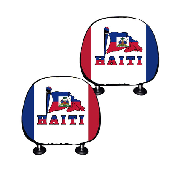 Haiti Flag Headrest Cover Headrest Cover Haiti
