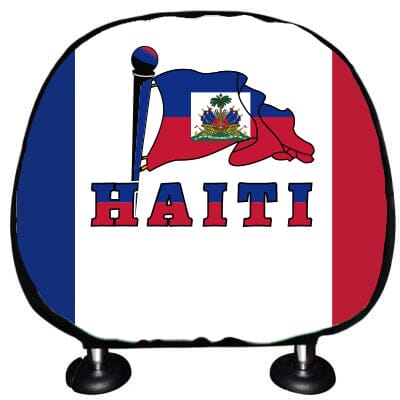 Haiti Flag Headrest Cover Headrest Cover Haiti One Size