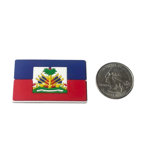 Haiti Flag Shoe Charm - CaribeHeart Haiti