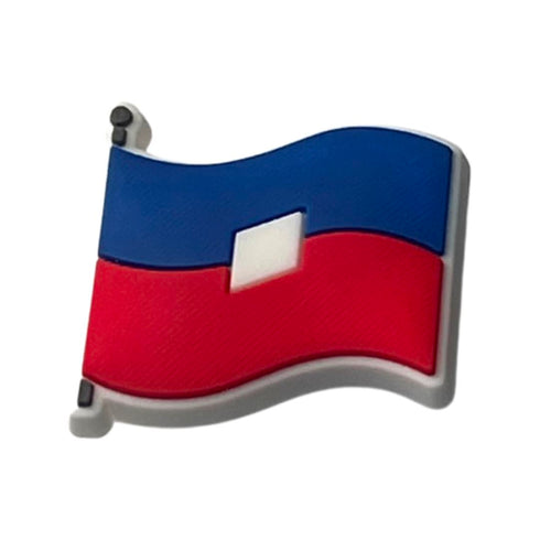 Haiti Wavy Flag Shoe Charm - CaribeHeart Haiti