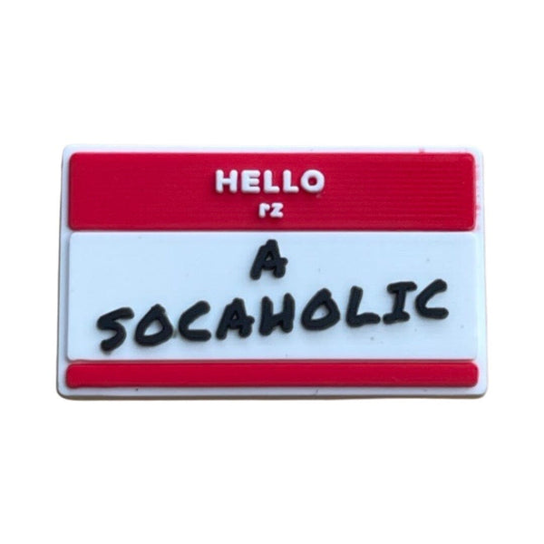 Hello I'z a Socaholic Name Tag Shoe Charm Shoe Charm CaribeHeart