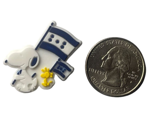Honduras Flag - Snoopy & Woodstock Shoe Charm - CaribeHeart Honduras