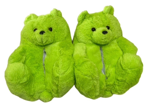 Lime Teddy Slippers - CaribeHeart Teddy