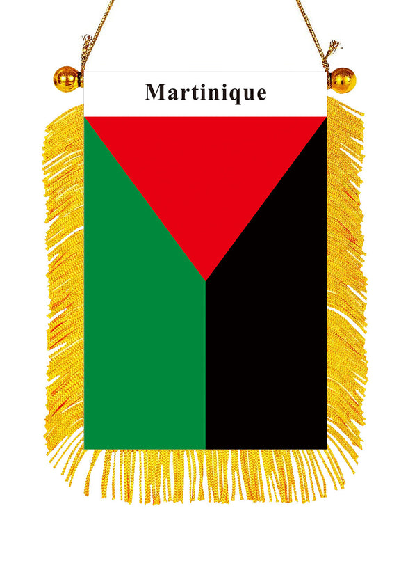 Martinique Rearview Mirror Flag - CaribeHeart Martinique