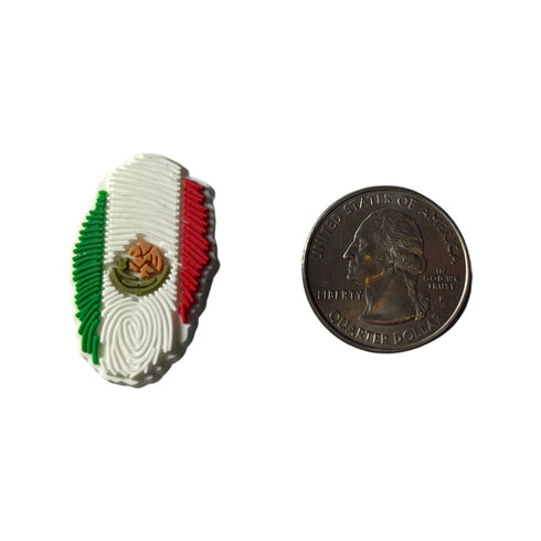 Mexico Flag Fingerprint Shoe Charm Shoe Charm Mexico