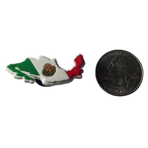 Mexico Flag Map Shoe Charm Shoe Charm Mexico