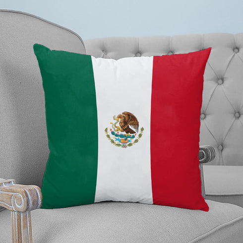 Mexico Flag Throw Pillow Throw Pillows Mexico
