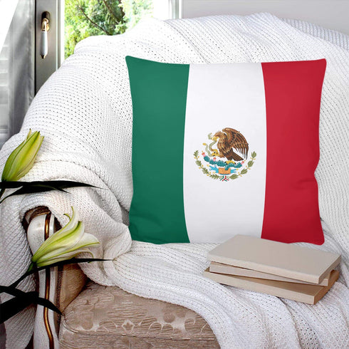 Mexico Flag Throw Pillow Throw Pillows Mexico