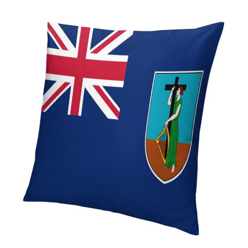 Montserrat Flag Throw Pillow - CaribeHeart Montserrat