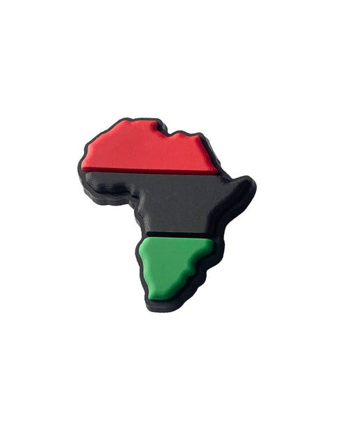 Pan Africa Flag Map Shoe Charm - CaribeHeart Pan Africa