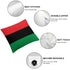 Pan Africa Flag Throw Pillow - CaribeHeart Pan Africa