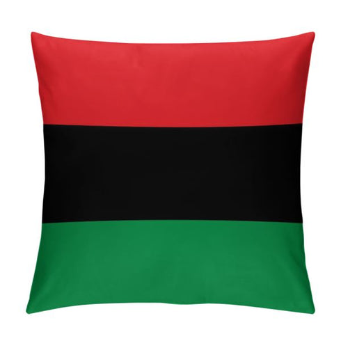 Pan Africa Flag Throw Pillow - CaribeHeart Pan Africa