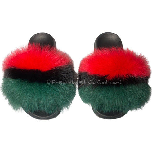 Pan Africa Fluffy Slipper - CaribeHeart Pan Africa
