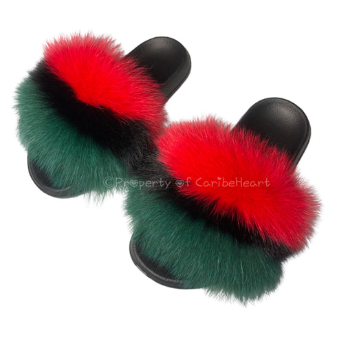 Pan Africa Fluffy Slipper - CaribeHeart Pan Africa