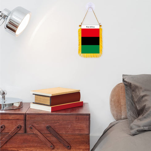 Pan Africa Rearview Mirror Flag - CaribeHeart Pan Africa