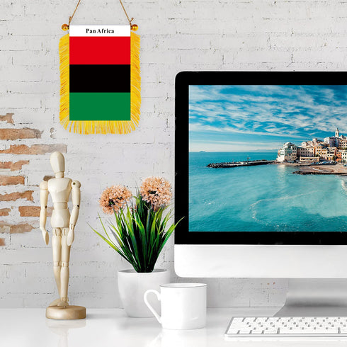Pan Africa Rearview Mirror Flag - CaribeHeart Pan Africa