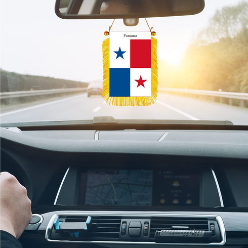 Panama Rearview Mirror Flag - CaribeHeart Panama