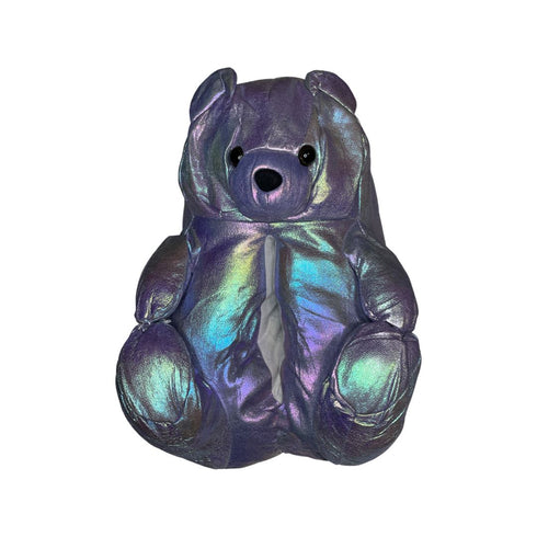 Periwinkle Metallic Teddy Slippers - CaribeHeart Teddy