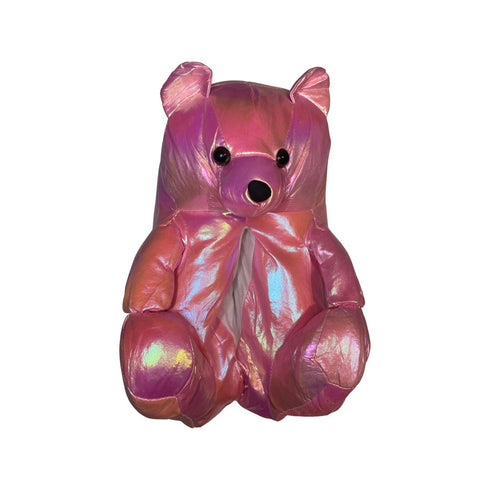 Pink Metallic Teddy Slippers - CaribeHeart Teddy