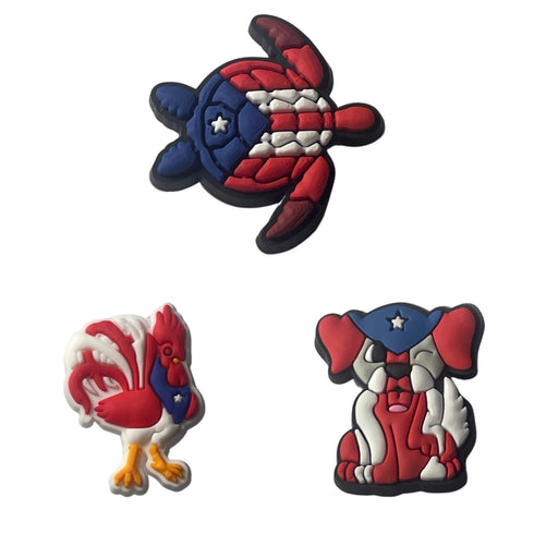 Puerto Rico Flag Animal Shoe Charms - CaribeHeart Puerto Rico