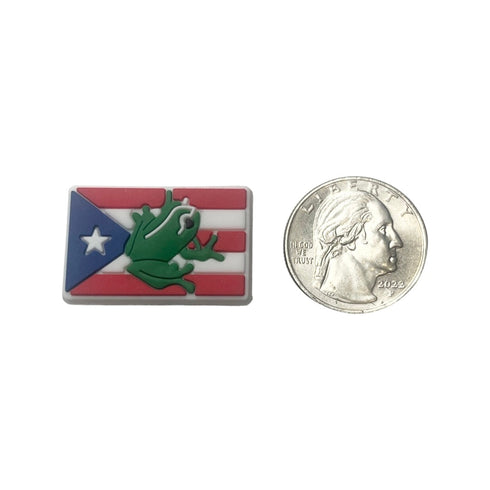 Puerto Rico Flag & Coqui Shoe Charm - CaribeHeart Puerto Rico