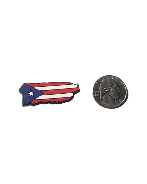Puerto Rico Flag Map Shoe Charm - CaribeHeart Puerto Rico