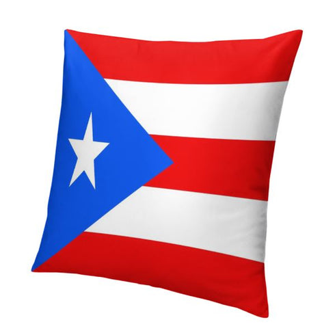 Puerto Rico Flag Throw Pillow - CaribeHeart Puerto Rico