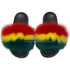 Rasta Fluffy Slipper - CaribeHeart Rasta