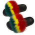 Rasta Fluffy Slipper - CaribeHeart Rasta
