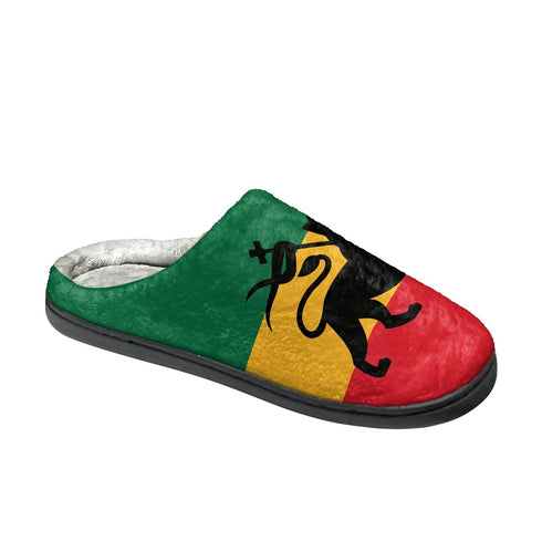 Rasta Lion Of Judah Cotton Slippers - CaribeHeart Rasta