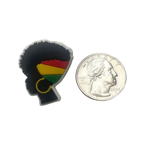 Rasta Woman Shoe Charm - CaribeHeart Rasta