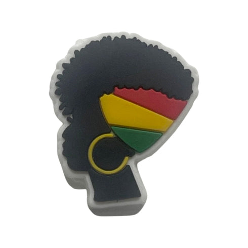 Rasta Woman Shoe Charm - CaribeHeart Rasta