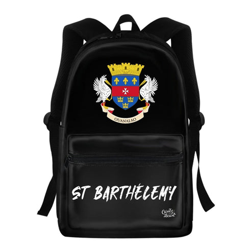 Saint Barthélemy Flag Backpack Saint Barthélemy Black