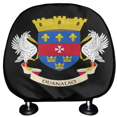 Saint Barthélemy Headrest Cover - CaribeHeart Saint Barthelemy