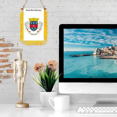 Saint Barthélemy Rearview Mirror Flag - CaribeHeart Saint Barthélemy