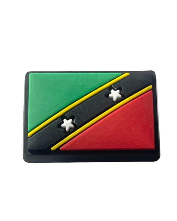 Saint Kitts Flag Shoe Charm - CaribeHeart Saint Kitts