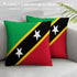 Saint Kitts Flag Throw Pillow - CaribeHeart Saint Kitts