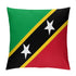 Saint Kitts Flag Throw Pillow - CaribeHeart Saint Kitts