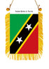 Saint Kitts & Nevis Rearview Mirror Flag - CaribeHeart Saint Kitts