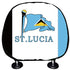 Saint Lucia Flag Headrest Cover Headrest Cover Saint Lucia One Size