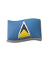 Saint Lucia Wavy Flag Shoe Charm - CaribeHeart Saint Lucia