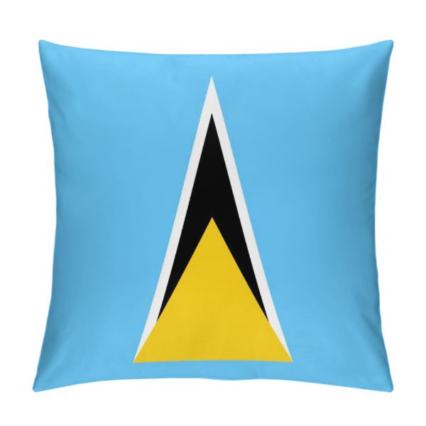 Saint Lucia Flag Throw Pillow - CaribeHeart Saint Lucia