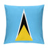 Saint Lucia Flag Throw Pillow - CaribeHeart Saint Lucia