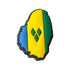 Saint Vincent Flag Map Shoe Charm - CaribeHeart Saint Vincent
