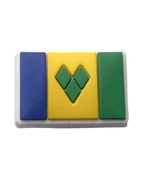 Saint Vincent Flag Shoe Charm - CaribeHeart Saint Vincent