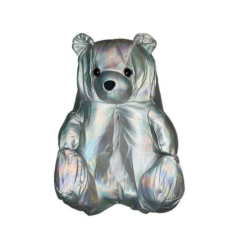 Silver Metallic Teddy Slippers - CaribeHeart Teddy