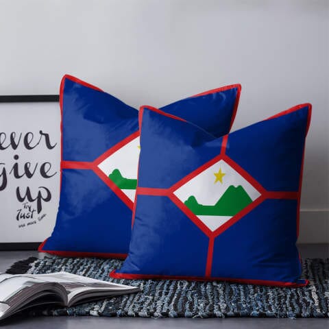 Sint Eustatius Flag Throw Pillow Throw Pillows Sint Eustatius