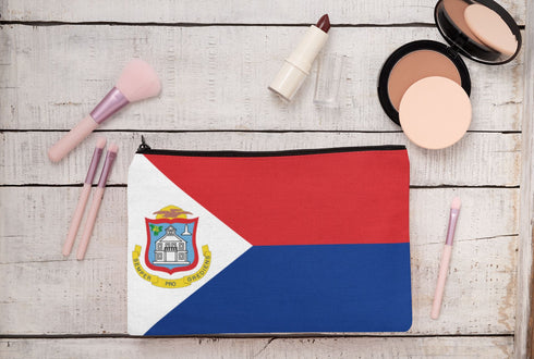 Sint Maarten Make-Up Cosmetic Pouch - CaribeHeart Sint Maarten